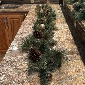 Pier 1 Holiday Garland with Pinecones and Ornaments